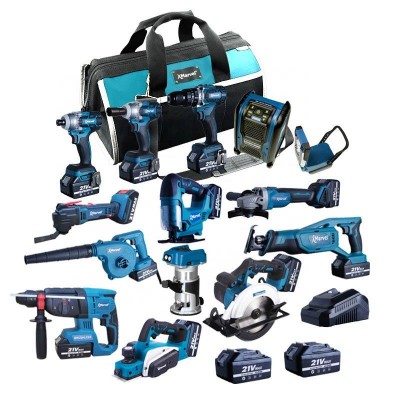 Marvel 20v 18v 4.0ah Brushless Power Tools Set Universal Hand Tool Box Lithium Cordless Drill Combo Kit