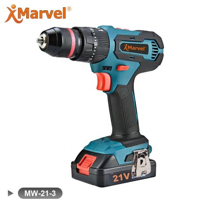 MARVEL discouunt price Multi-function 32Nm CE GS ROHS Certificates 10mm 1.3Ah 1.5Ah 2.0Ah  21v cordless hammer drill