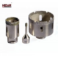 Hizar HZE china hot sell marble electroplated diamond core drill bit set