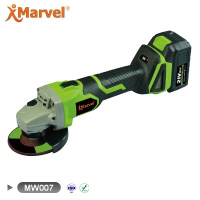 Factory cheap good quantity 18V 2.0mA 21V 48V cordless angle grinder with battery