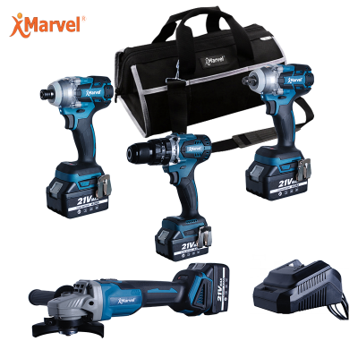 MARVEL N in one 21V High quality Cordless power drill Tools Lithium-lon Combo kit set cordless 18V