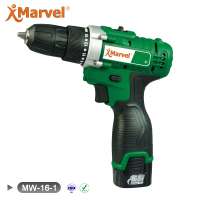 MARVEL Professional Lithium Battery 40Nm CE GS ROHS Certificates 10mm 1.3Ah 1.5Ah 2.0Ah 16.8V cordless drill set