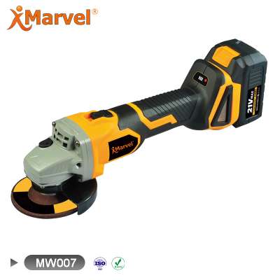 Low noise 18V electric tools equipment cordless charging angle grinder